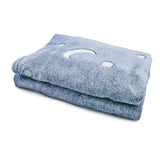 Glow in the dark Blanket, Moon Stars & Cat Neck Pillow-Gray